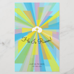 He Is Risen Easter Service Invitations Flyer