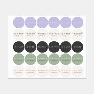 He Is Risen Easter Stickers – Christian Labels