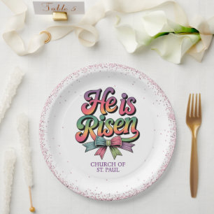 He Is Risen! Easter Sunday Paper Plate