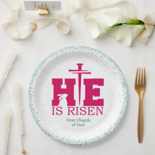 He is Risen! Easter Sunday Paper Plate