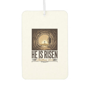 He Is Risen Easter Tomb Cross Vintage Christian Sh Car Air Freshener