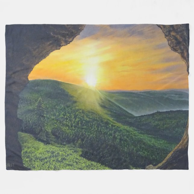 He Is Risen! Fleece Blanket (Front (Horizontal))