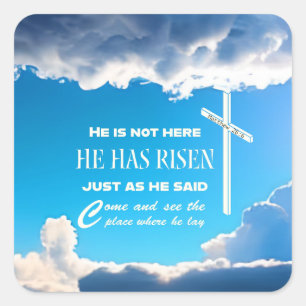 He is risen God's love Bible Christian sky sticker