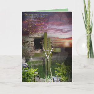 He Is Risen Hallelujah, Religious Easter Card
