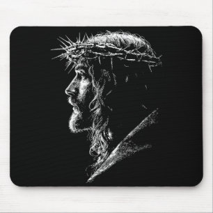 He is risen happy easter day jesus christian cross mouse pad