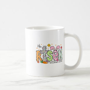 He Is Risen Happy Easter Day Jesus Christian Girl Coffee Mug