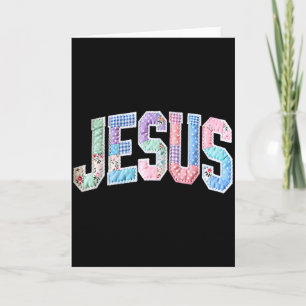 He is risen happy easter day jesus patchwork card