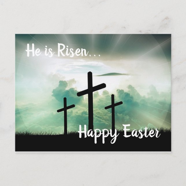 He is Risen Happy Easter Holiday Postcard (Front)