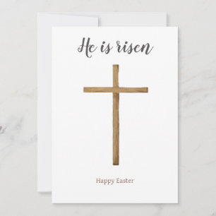 He is risen, Happy Easter to friends, Religious Holiday Card