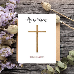 He is risen, Happy Easter to friends, Religious Holiday Postcard