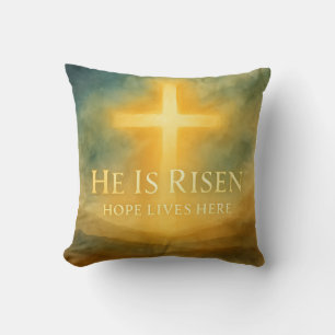 He Is Risen Hope Lives Here Easter 2026 Cushion