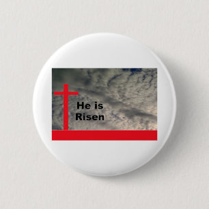 He is Risen into the Clouds 6 Cm Round Badge