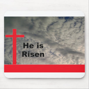 He is Risen into the Clouds Mouse Pad