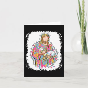 He Is Risen Jesus And Lamb God Happy Easter Christ Card