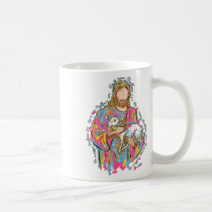He Is Risen Jesus And Lamb God Happy Easter Christ Coffee Mug