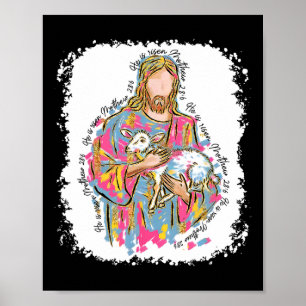 He Is Risen Jesus And Lamb God Happy Easter Christ Poster