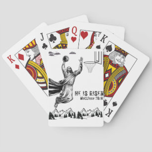 He Is Risen Jesus Basketball Funny Player Playing Cards