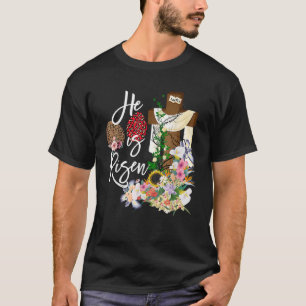 He is Risen Jesus Calling Happy Easter  Flower T-Shirt
