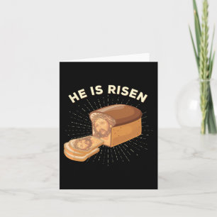 He Is Risen Jesus Christ Easter Pun Christian Brea Card