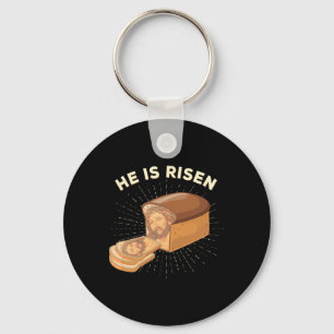 He Is Risen Jesus Christ Easter Pun Christian Brea Key Ring