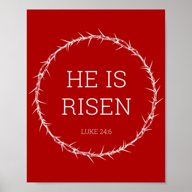 He is Risen Jesus Christ Resurrection Easter Crown Poster (Front)