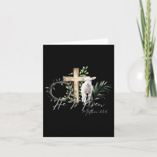 He Is Risen Jesus Christian Funny Easter Day Women Card