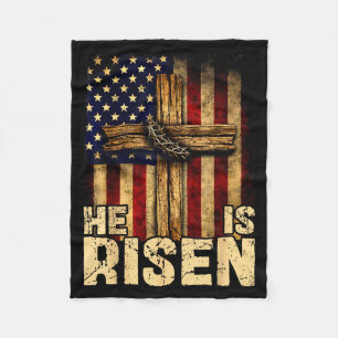 He is risen jesus christian god religious easterHe Fleece Blanket