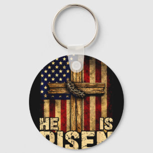 He is risen jesus christian god religious easterHe Key Ring