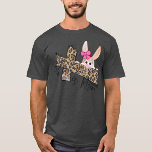 He is Risen Jesus Christian Happy Easter Bunny Leo T-Shirt
