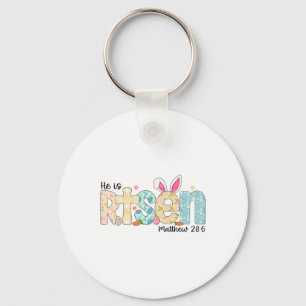 He Is Risen Jesus Christian Happy Easter Day Girls Key Ring
