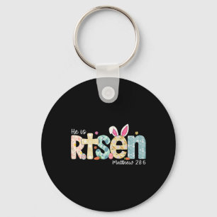 He Is Risen Jesus Christian Happy Easter Day Girls Key Ring