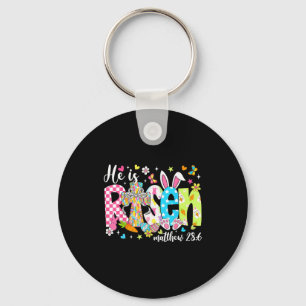 He Is Risen Jesus Christian Happy Easter Day Women Key Ring