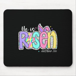 He Is Risen Jesus Christian Happy Easter Kids Wome Mouse Pad