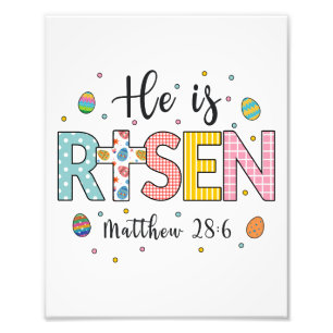 He is Risen Jesus Christian Happy Easter Photo Print