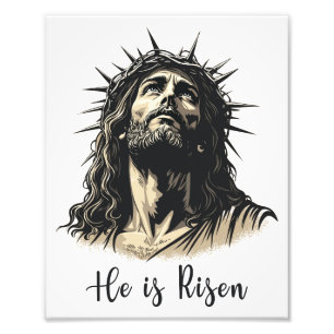 He is Risen Jesus Christian Happy Easter Photo Print