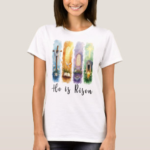 He is Risen Jesus Christian Happy Easter T-Shirt