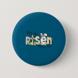 He is risen jesus christian happy easter women kid 6 cm round badge