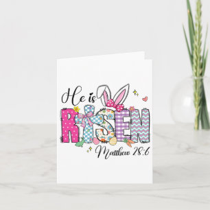 He Is Risen Jesus Christian Happy Easter Women Kid Card