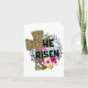 He Is Risen Jesus Christian Happy Easter Women Kid Card