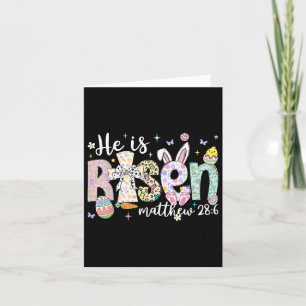 He Is Risen Jesus Christian Happy Easter Women Kid Card