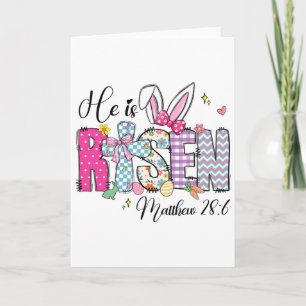 He Is Risen Jesus Christian Happy Easter Women Kid Card
