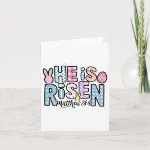 He Is Risen Jesus Christian Happy Easter Women Kid Card