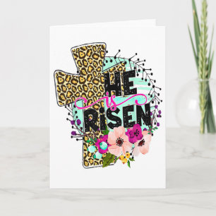 He Is Risen Jesus Christian Happy Easter Women Kid Card