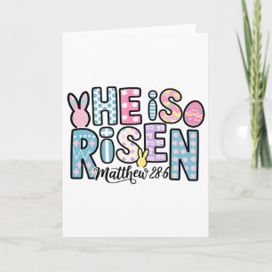 He Is Risen Jesus Christian Happy Easter Women Kid Card