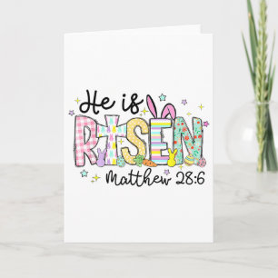 He Is Risen Jesus Christian Happy Easter Women Kid Card