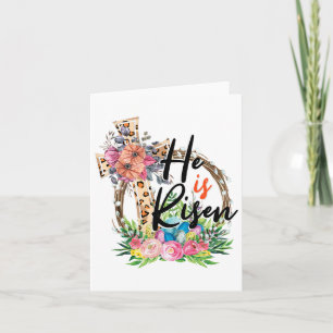 He Is Risen Jesus Christian Happy Easter Women Kid Card