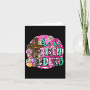 He Is Risen Jesus Christian Happy Easter Women Kid Card