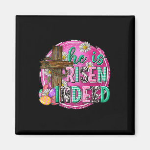 He Is Risen Jesus Christian Happy Easter Women Kid Magnet