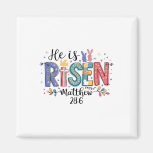 He Is Risen Jesus Christian Happy Easter Women Kid Magnet
