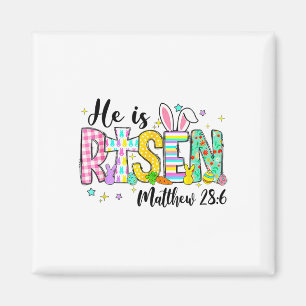 He Is Risen Jesus Christian Happy Easter Women Kid Magnet